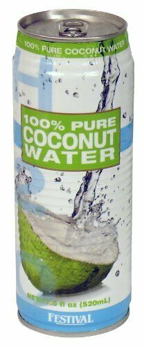 Festival 100% Pure Coconut Water 17.5-ounce Pack Of 24
