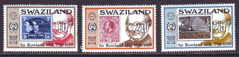 Swaziland 1979 Sc 329-331 Mnh Set Roland Hill
