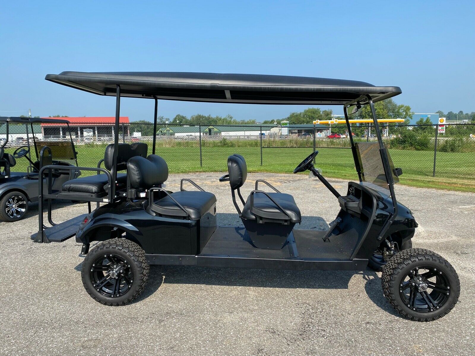 2018 Ezgo Gas Lifted Black 6 Passenger Custom Stretch Limo Golf Cart -ss Carts-