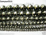 Natural Iron Pyrite Gemstone Faceted Round Beads 16'' 3mm 4mm 6mm 8mm 10mm 12mm