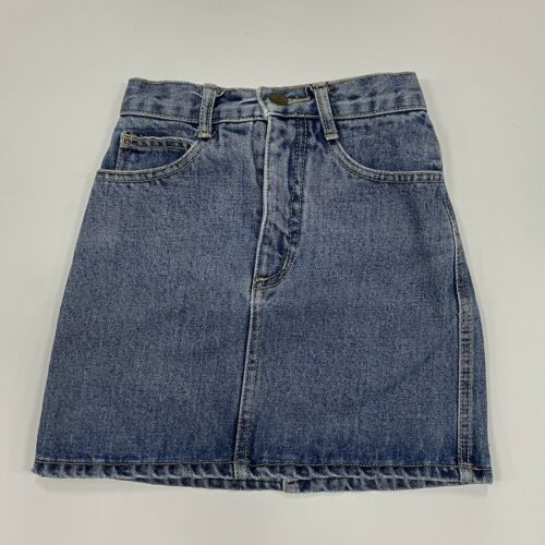 Vintage 90’s Girls Guess Denim Skirt Size 7 Georges Marciano Made In Usa Rare