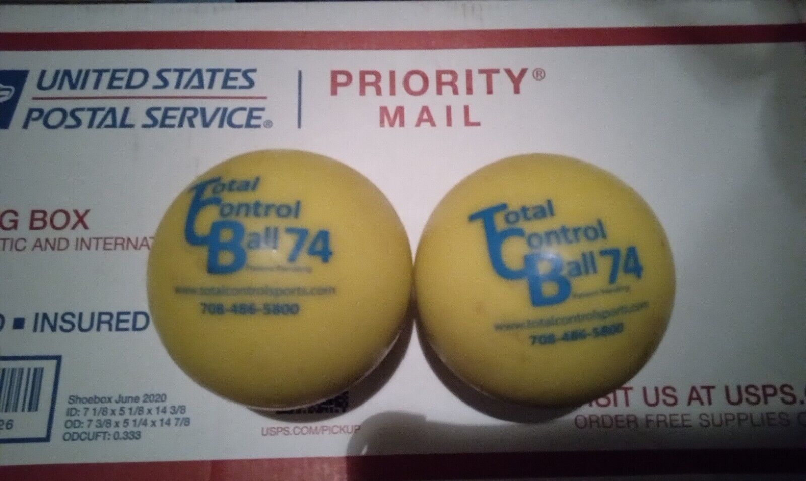 2 - Total Control Ball 74 Pair Baseball Softball Weighted Heavy Balls Yellow