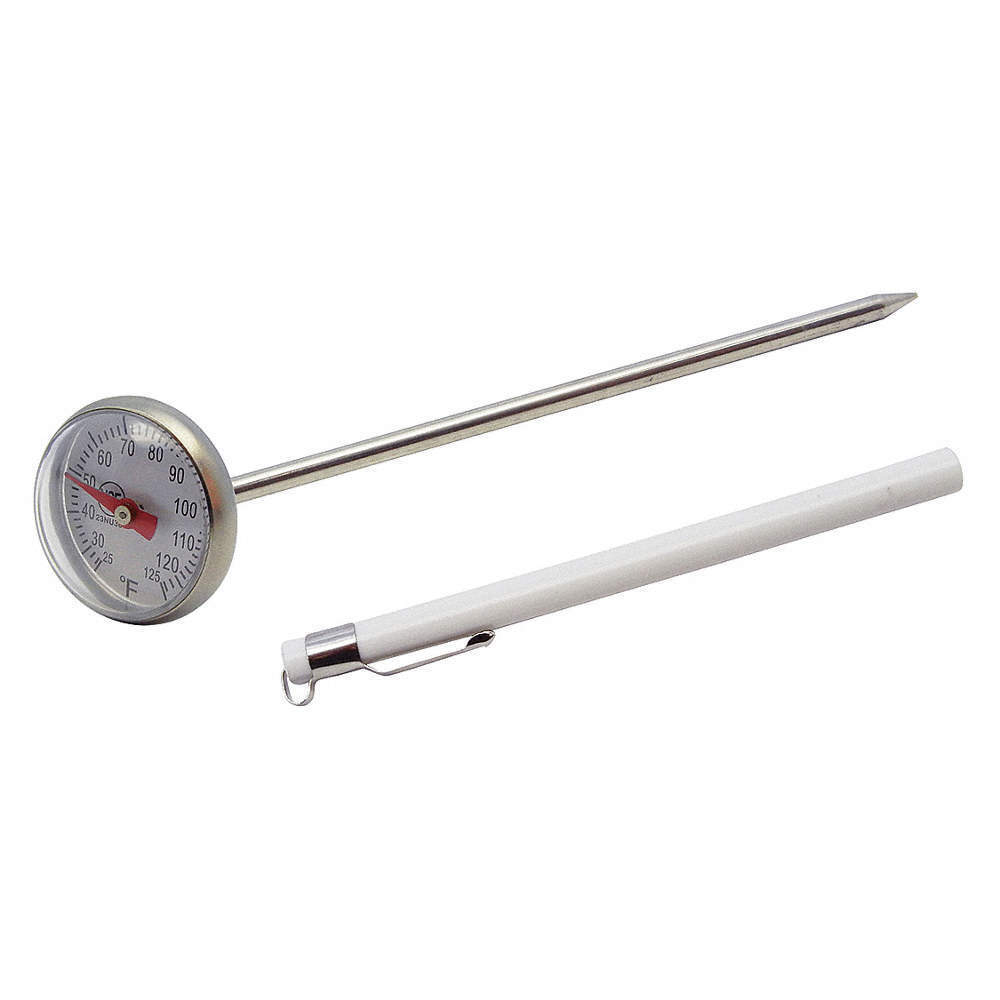 Grainger Approved 23nu30 Dial Pocket Thermometer,25 To 125 F