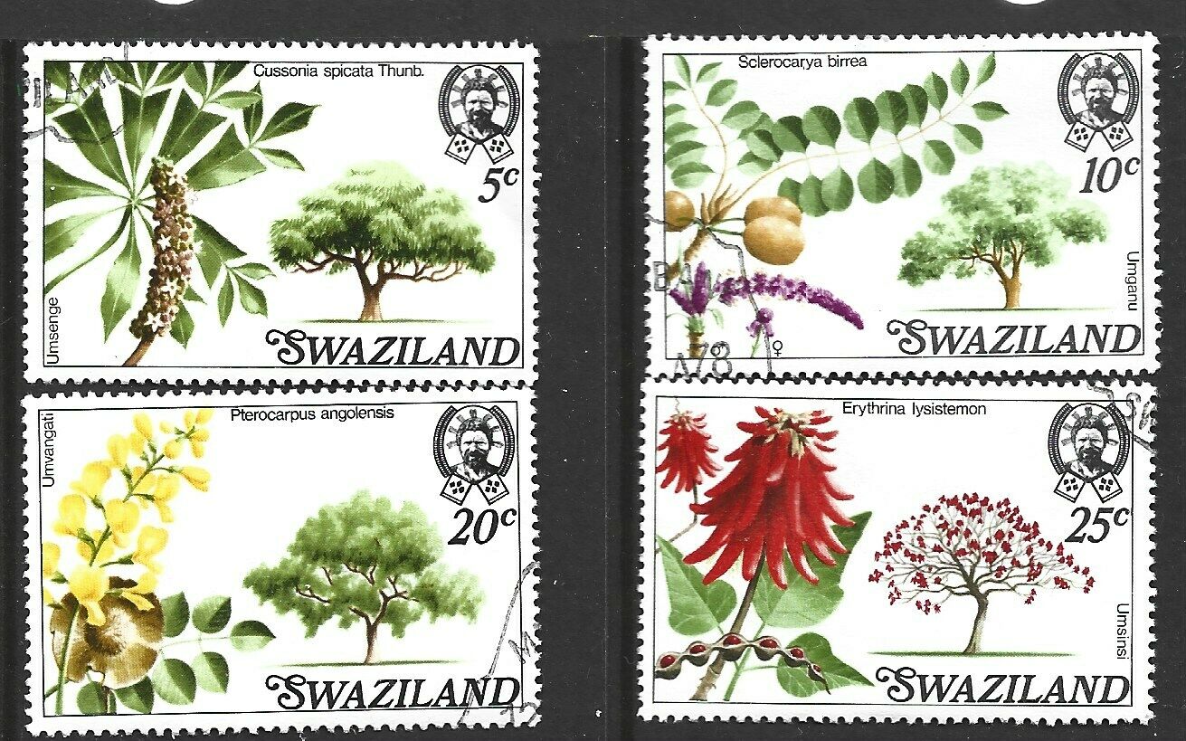 Swaziland 1978 Trees Sc#294-7 Complete Vfu Set 1790