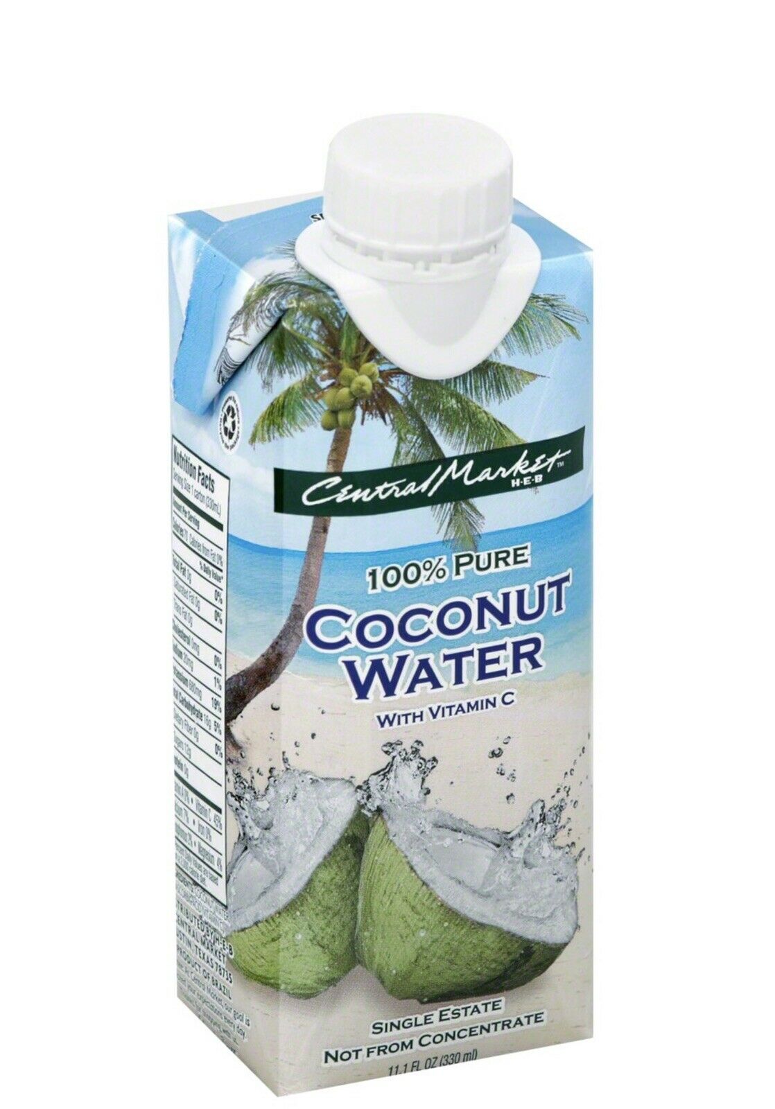 Coconut Water. 100% Pure Young 11.1 Oz. Pack Of 4 Bundle