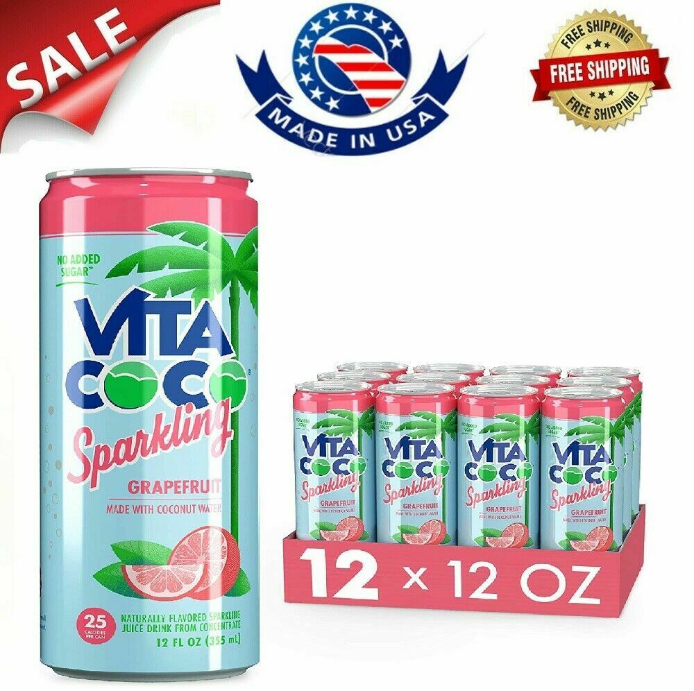 Vita Coco Sparkling Water, Boosted With Coconut Water | 25 Calories (pack Of 12)