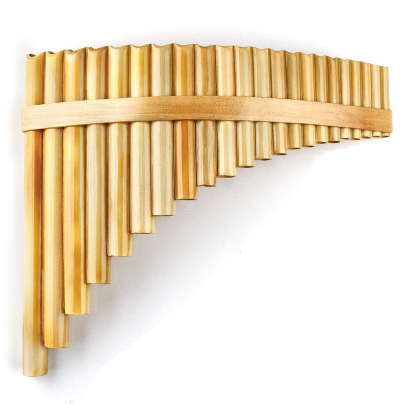 22 Pipes G Key Reed Pan Flute Traditional Romanian Woodwind Instruments Bamboo