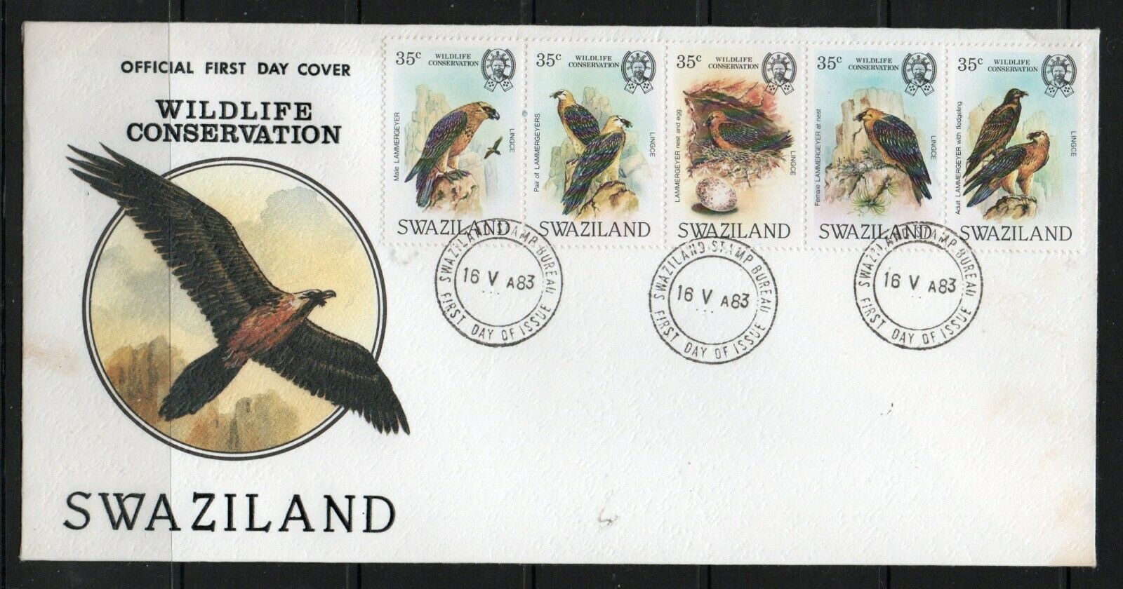 Swaziland Fdc Stamps Birds