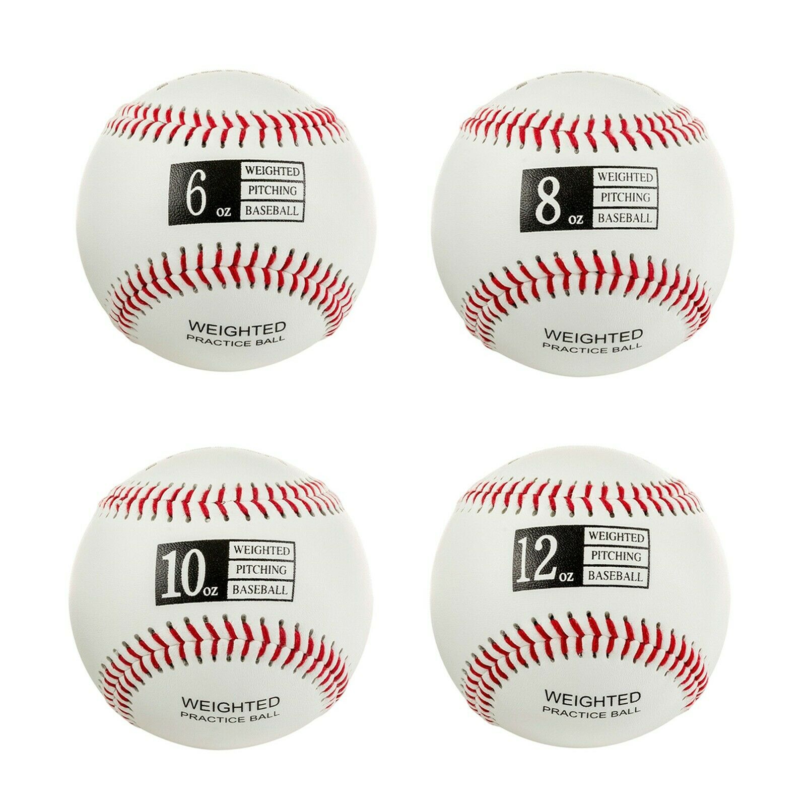 Thorza Weighted Baseballs For Throwing - Help Increase Pitch Velocity - Set Of 4
