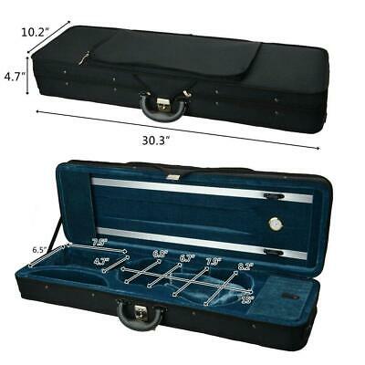 New High Quality Black Nylon Square Enhanced 4/4 Acoustic Square Violin Case