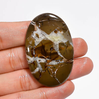 Pyrite Septarian Oval Shape Cabochon Natural Loose Gemstone 106 Ct. 50x32x6 Mm