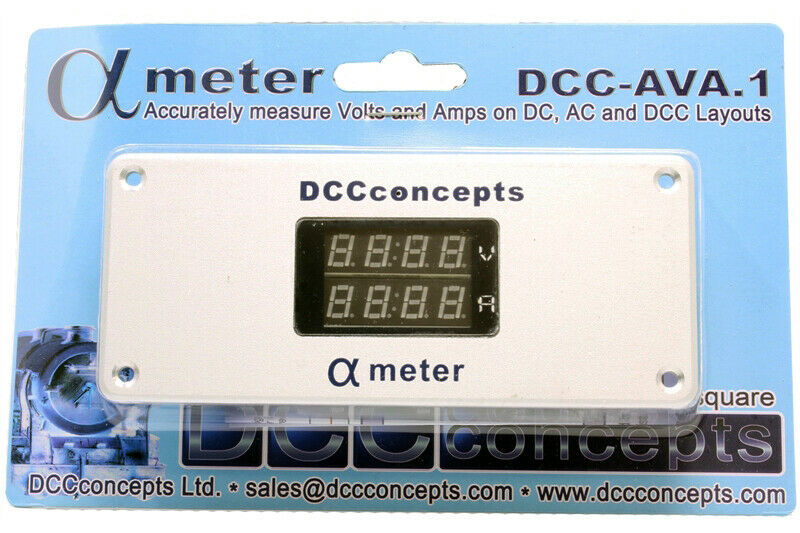 Dcc Concepts Ava1 Alpha Meter For Ac Dc And Dcc Layouts Volts And Amps Nib