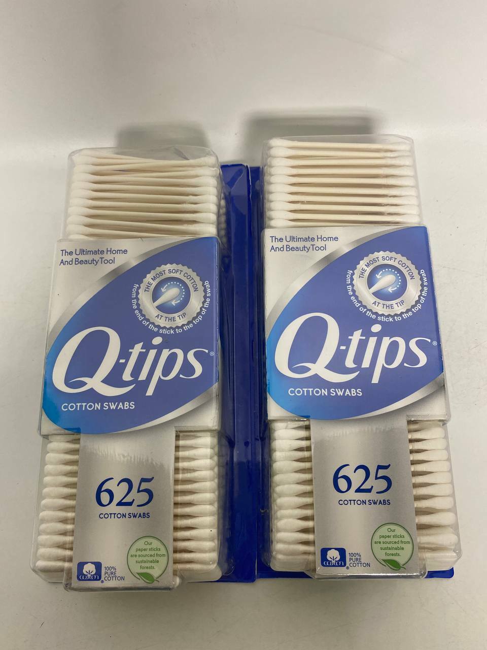Q-tips Cotton Swabs, 2 X 625 Ct #216-12