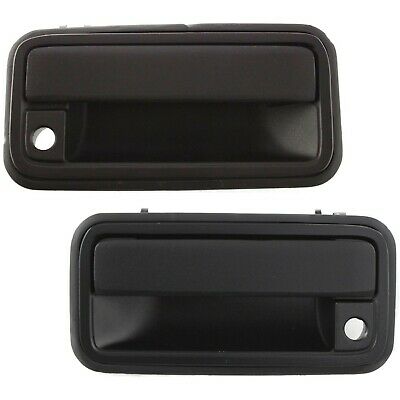 Black Front Exterior Outside Door Handle Pair Set Of 2 New For Gm Pickup Truck