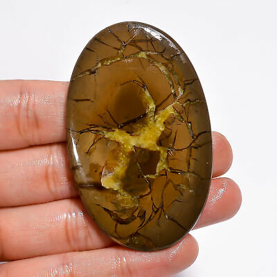 Pyrite Septarian Oval Shape Cabochon Natural Loose Gemstone 140.5 Ct. 66x40x5 Mm