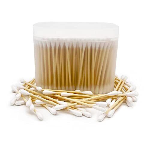 900pcs Bamboo Cotton Swabs Biodegradable Wooden Cotton Buds