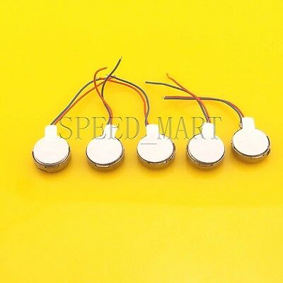 5 Pcs Pager And Cell Phone Mobile Coin Flat Vibrating Micro Motor Dc 3v 8mm