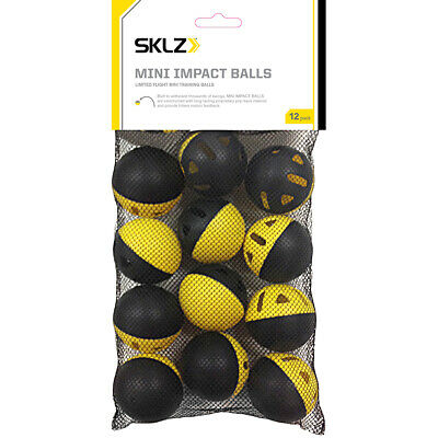 Sklz Mini Impact Training Baseballs 12-pack - Black/yellow