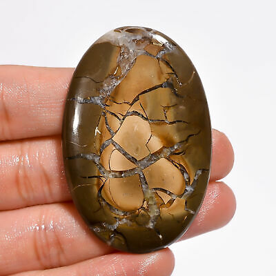 Pyrite Septarian Oval Shape Cabochon Natural Loose Gemstone 101.5 Ct. 56x36x5 Mm