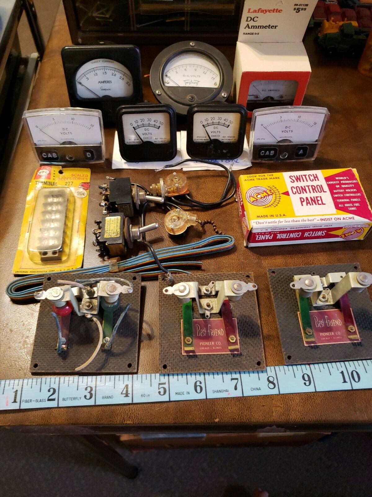 Ho Scale Hobby Electrical Collection Gages, Switches, Etc.