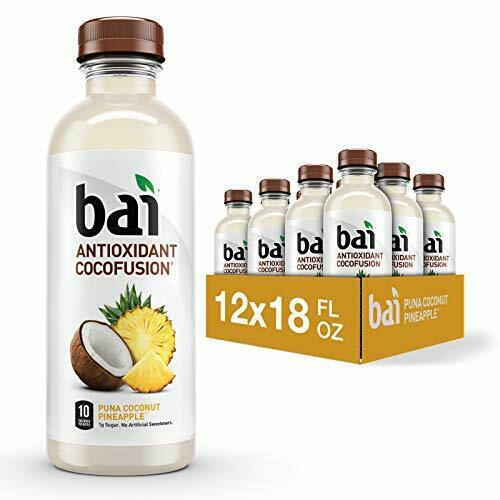 Bai Coconut Flavored Water Puna Pineapple 18 Fluid Ounce Bottles 12 Count