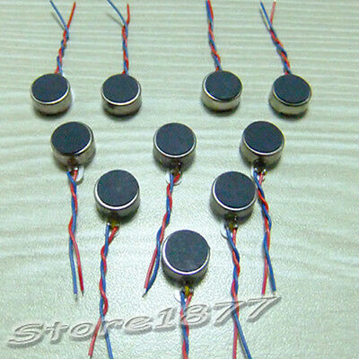 10pcs Pager And Cell Phone Coin Flat Vibrating Micro Motor With Two Leads S884