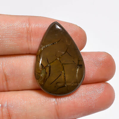 Pyrite Septarian Pear Shape Cabochon 100% Natural Loose Gemstone 32 Ct 31x21x5mm