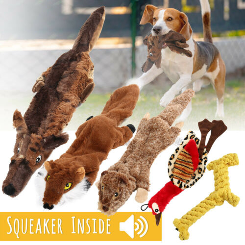 5pc Dog Squeaky Toys Durable Plush Toy For Puppy Large Small Dogs Pets Squeaker
