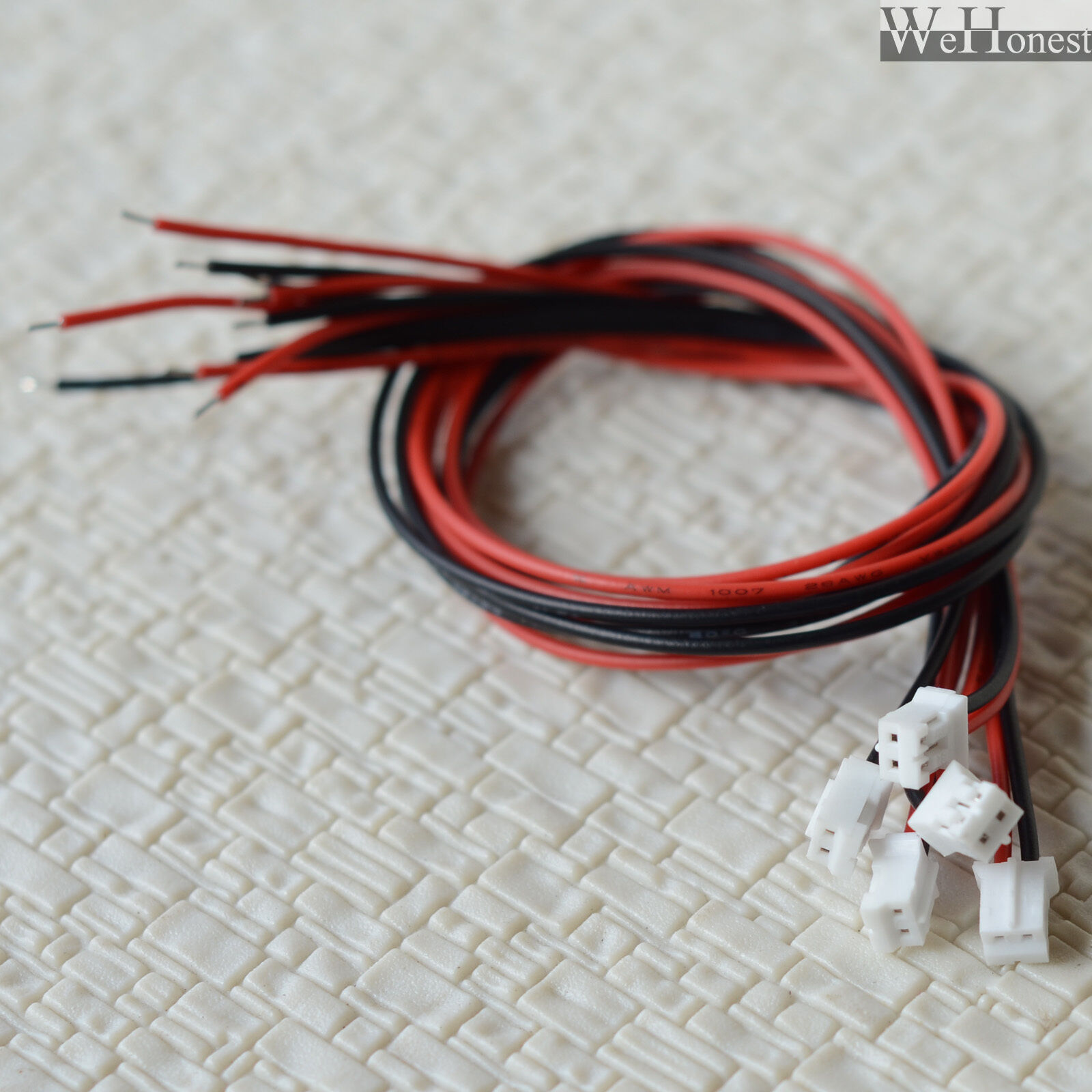 6 X Mini Plug Kits 2 Pins Jst 2.0mm Micro Connector Male With 30cm Wire Cables
