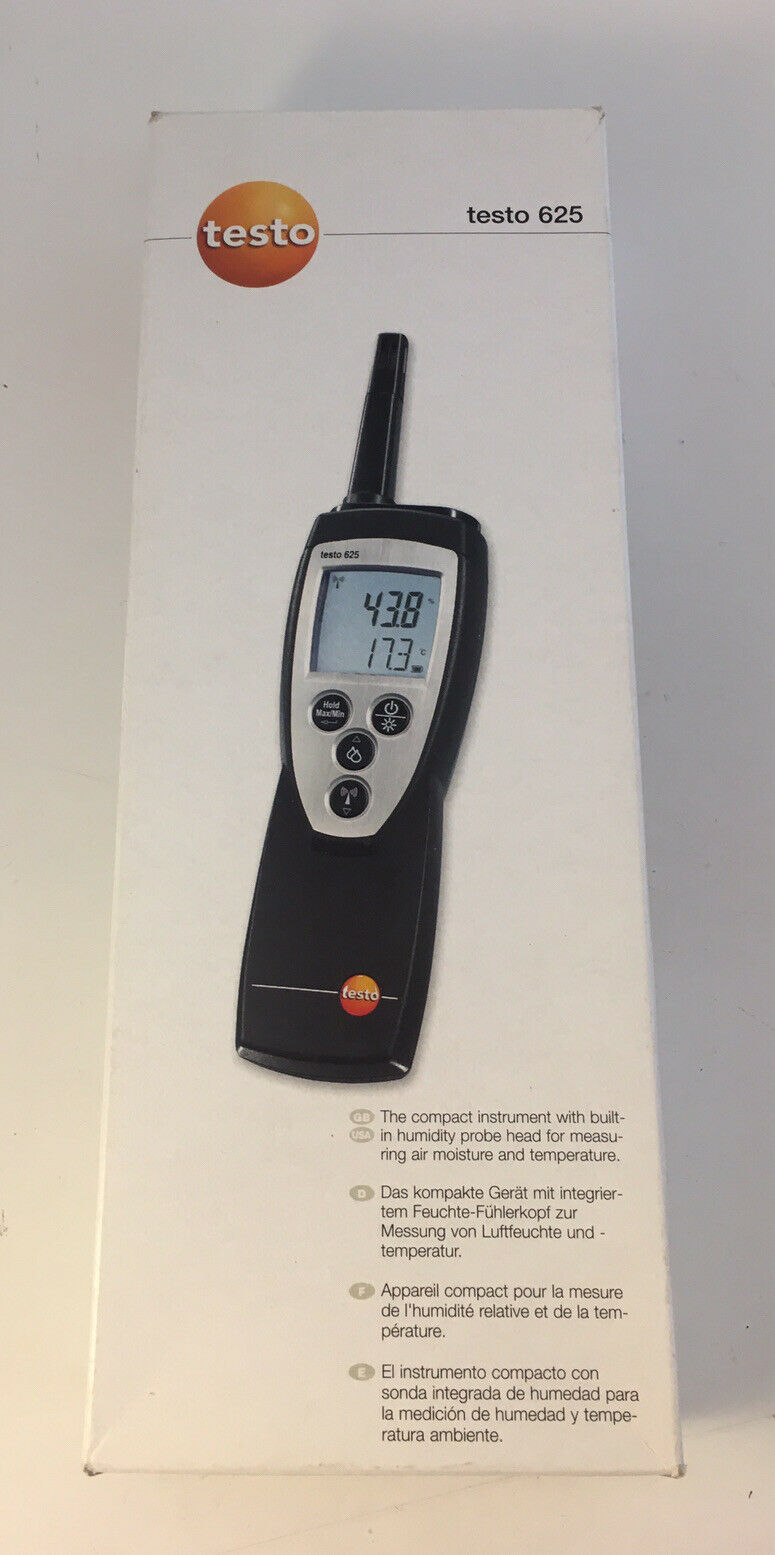 Testo 625 Thermo-hygrometer W/ Built-in Humidity Probe New In Box